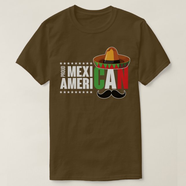 Camiseta Orgulho do Americano Mexicano (Frente do Design)