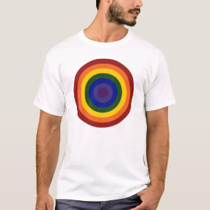 Camiseta Orgulho do Bullseye LGBT do arco-íris