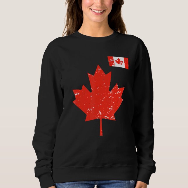 Camiseta Orgulho do Canadá - Folha de Maple Canadense e Ban (Frente)