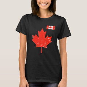 Camiseta Orgulho do Canadá - Folha de Maple Canadense e Ban