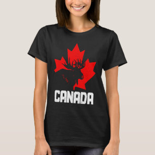 Camiseta Orgulho do Canadá Maple Leaf Alce Vintage Fla Cana