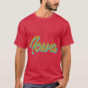 Camiseta Orgulho do Estado Americano de Iowa IA Amor 1