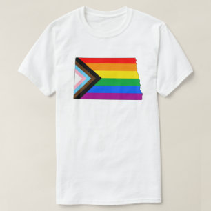 Camiseta Orgulho do Estado de Dakota do Norte LGBTQ Progres