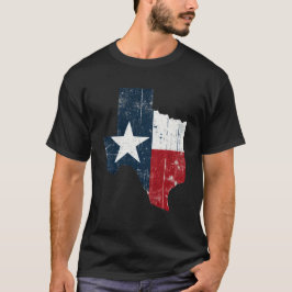 Camiseta Orgulho do estado de estrela do Texas Vertical Fla