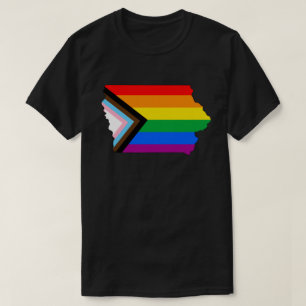 Camiseta Orgulho do Estado de Iowa Progresso LGBTQ Orgulho
