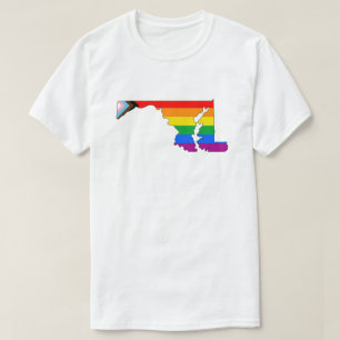 Camiseta Orgulho do Estado de Maryland LGBTQ Progresso Orgu
