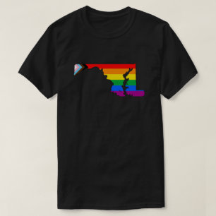 Camiseta Orgulho do Estado de Maryland LGBTQ Progresso Orgu