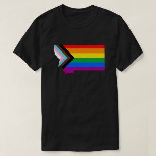 Camiseta Orgulho do Estado de Montana LGBTQ Progresso Orgul