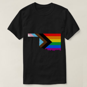 Camiseta Orgulho do Estado de Oklahoma LGBTQ Progress Pride