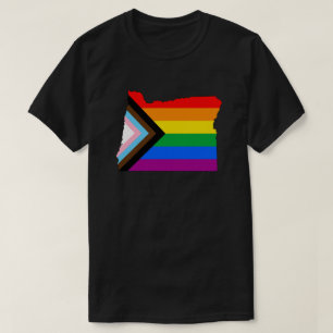 Camiseta Orgulho do Estado de Oregon LGBTQ Progress Pride