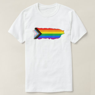 Camiseta Orgulho do Estado de Porto Rico LGBTQ Progress Pri