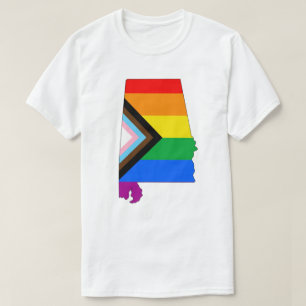 Camiseta Orgulho do Estado do Alabama LGBTQ Progresso Orgul
