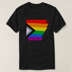 Camiseta Orgulho do Estado do Arkansas LGBTQ Progresso Orgu