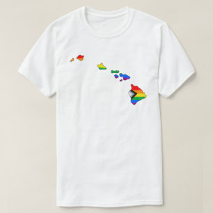 Camiseta Orgulho do Estado do Havaí LGBTQ Progress Pride