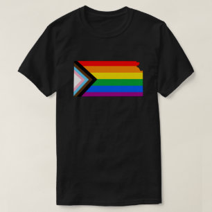Camiseta Orgulho do Estado do Kansas LGBTQ Progresso Orgulh