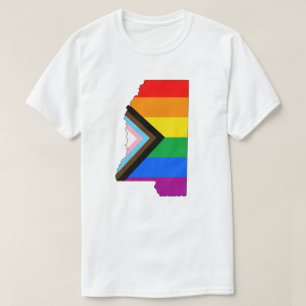 Camiseta Orgulho do Estado do Mississippi LGBTQ Progresso O