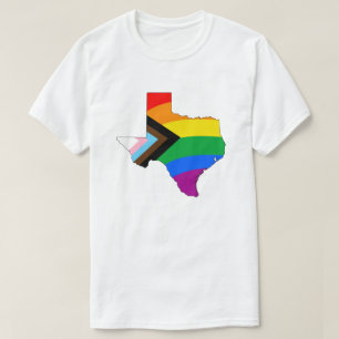 Camiseta Orgulho do Estado do Texas LGBTQ Progresso Orgulho