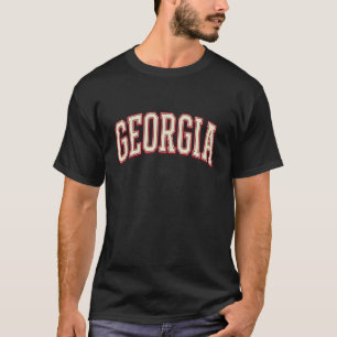 Camiseta Orgulho do Estado Letra Maiúscula Retrô da Geórgia