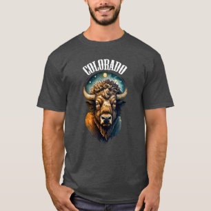 Camiseta Orgulho do Estado Vintage Fã da Natureza Bisonte d