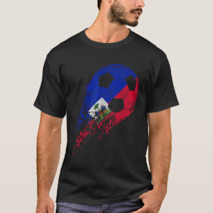 Camiseta Orgulho do Futebol Haitiano Bandeira Haitiana Joga