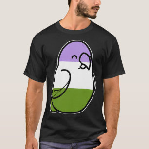 Camiseta Orgulho do Genderqueer de Pássaros Demasiados