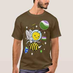 Camiseta Orgulho do Genderqueer do Astronauta Wasp