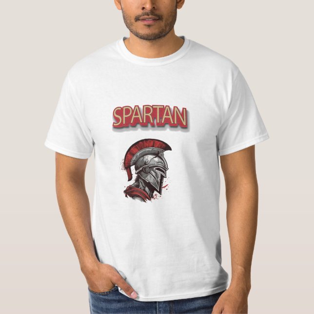 Camiseta Orgulho do Guerreiro - Capacete Espartano com Plum (Frente)