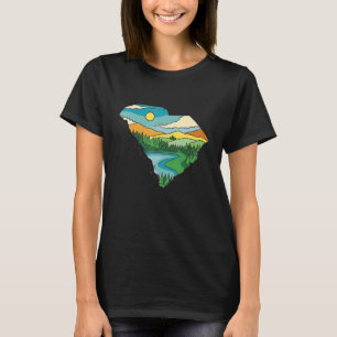 Camiseta Orgulho do Mapa do Estado da Carolina do Sul