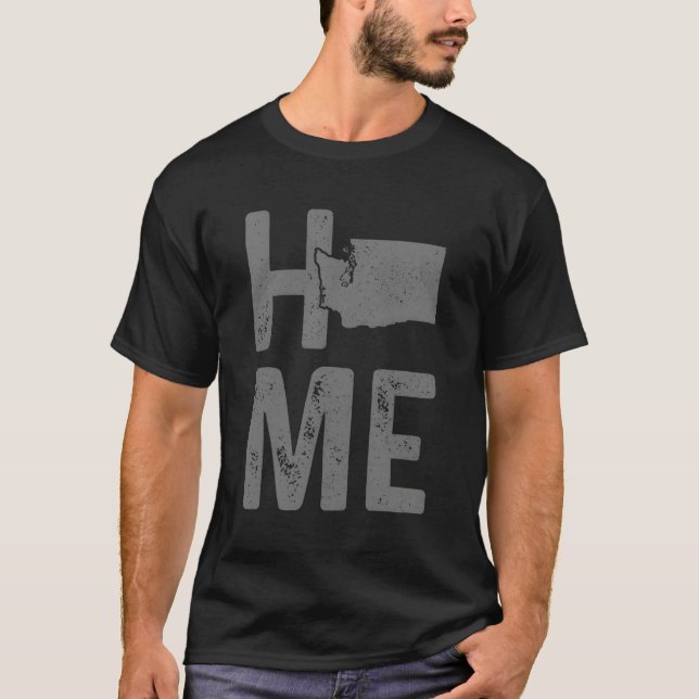 Camiseta Orgulho do Mapa do Estado de Washington (Frente)