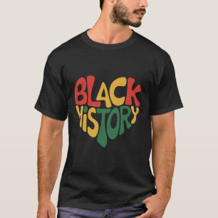 Camiseta Orgulho do Mês da História Negra Coração da Histór
