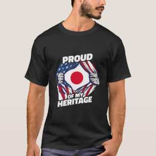 Camiseta Orgulho Do Meu Patrimônio - Patriótico Japonês Ame