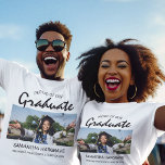 Camiseta Orgulho Do Nosso Formando | Graduação de fotos<br><div class="desc">Celebre suas realizações de formando com nossas camisetas na moda e personalizáveis! Apresentando uma design elegante com sua foto de formando e textos personalizados lendo, "Orgulho do nosso Formando, [Escola/Colégio], Classe de [Ano]", nossas camisas são a maneira perfeita de mostrar seu orgulho em seu dia especial. Deixe-os saber o quanto...</div>
