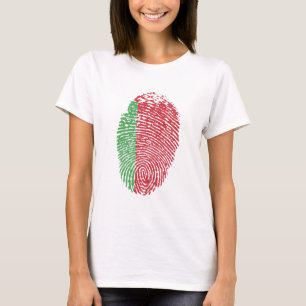 Camiseta Orgulho do País das Impressões Digitais na Bielo