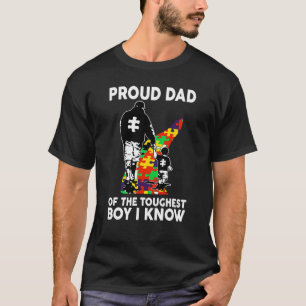 Camiseta Orgulho do Papai Conscientização do Autismo do Men
