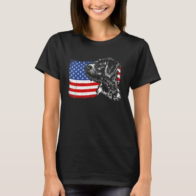 Camiseta Orgulho do Pointer Americano Wirehaired - Ponteiro (Frente)