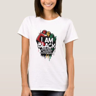 Camiseta Orgulho do Punho Negro Poderoso Grafite Pan-Africa