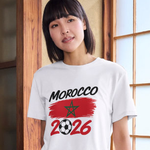 Camiseta Orgulho do Torcedor de Futebol Marrocos 2026
