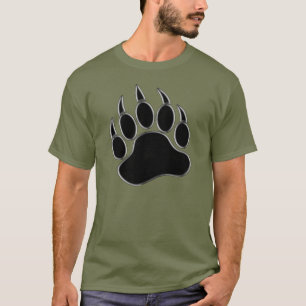 Camiseta Orgulho do Urso Gay 3D Moldura de Prata Pata de Ur