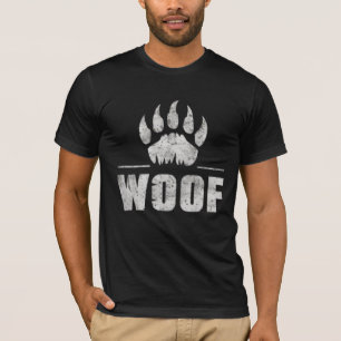 Camiseta Orgulho do Urso Gay Pata de Urso Angustiado WOOF 