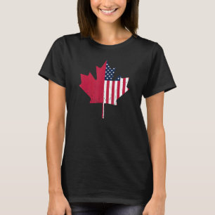 Camiseta Orgulho dos Estados Unidos Maple Leaf Canada Flag