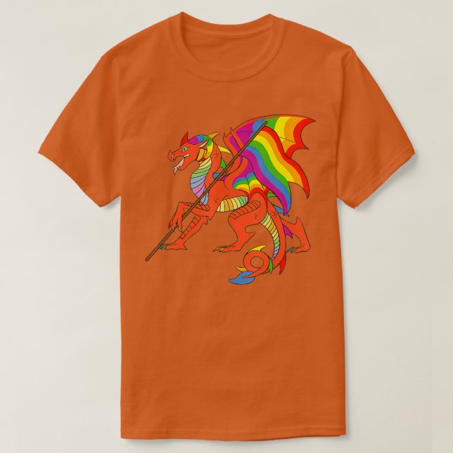 Camiseta Orgulho Dragão LGBT Gay Lésbica Transgênero Trans  (Frente do Design)