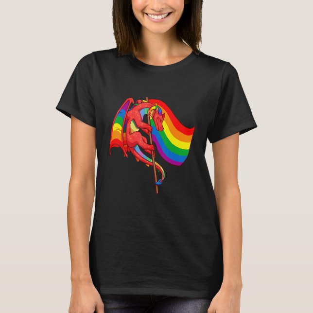 Camiseta Orgulho Dragões Lgbt Gay Lésbica Transgênero Trans (Frente)