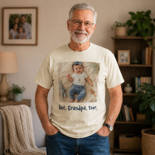 Camiseta Orgulho e Alegria do Vovô Foto Personalizada da Fa