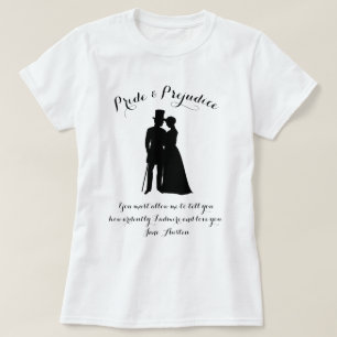 Camiseta Orgulho E Preconceito Citação de Jane Austen