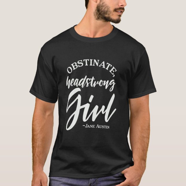 Camiseta Orgulho E Preconceito De Citações De Jane Austen (Frente)