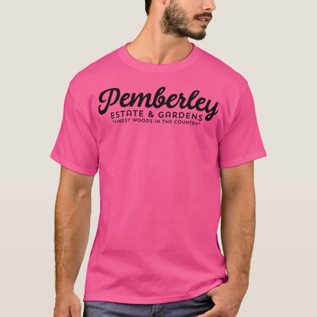 Camiseta Orgulho E Preconceito De Pemberley Estate E Jardin (Frente)