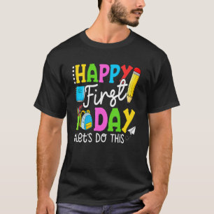 Camiseta Orgulho Escola Professor Aluno Feliz Primeiro Dia