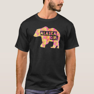 Camiseta Orgulho Estadual do Alasca Orgulho Orgânico Rosa R