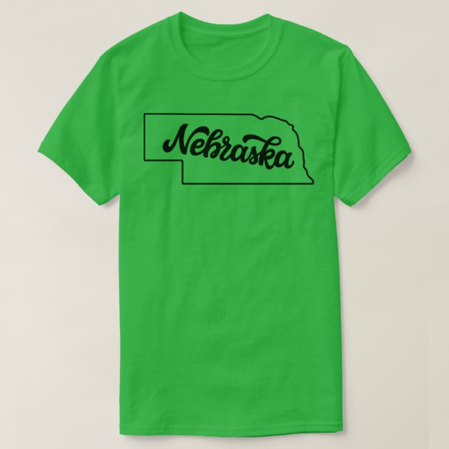 Camiseta Orgulho Estatal de Nebraska nos EUA (Frente do Design)