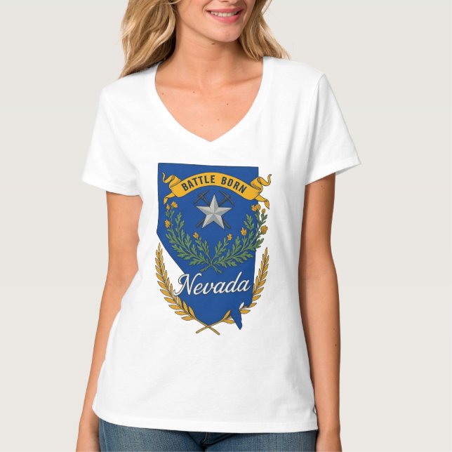 Camiseta Orgulho estatal de Nevada (Frente)